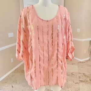 Peachy Pink Sequin Top